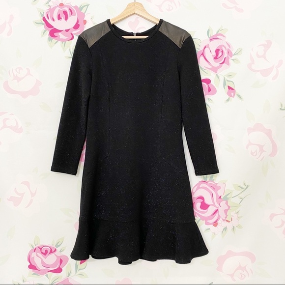 Sandro Textured Knit Metallic Mini Dress L - Picture 1 of 6